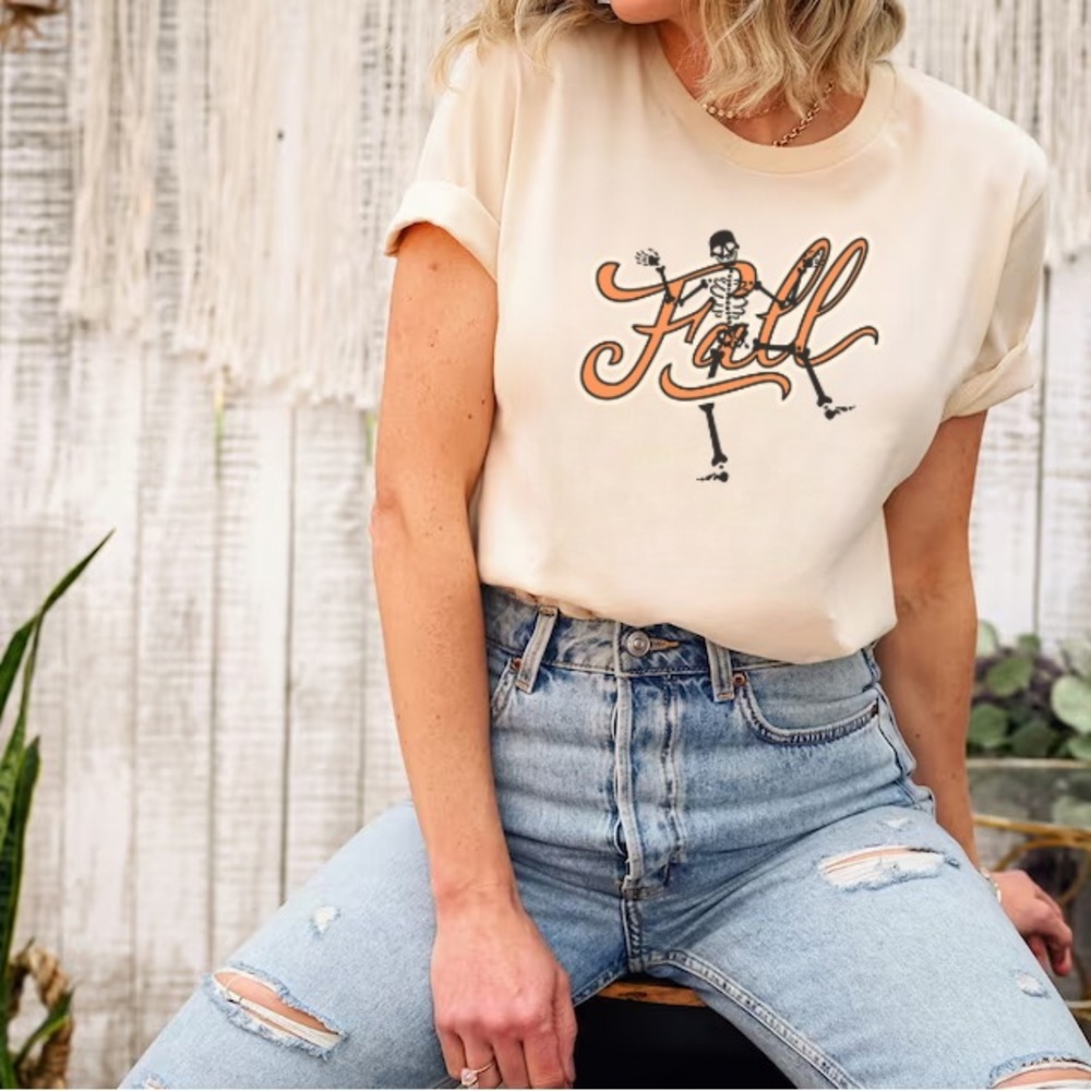 Fall Skeleton Tee - Picture 1 of 5